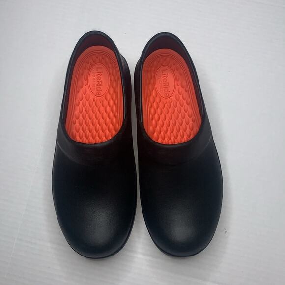 CROCS Women’s Neria Pro ll Slip-Resistant Work Clog. Black/Red interior. Size 9 - Picture 3 of 13